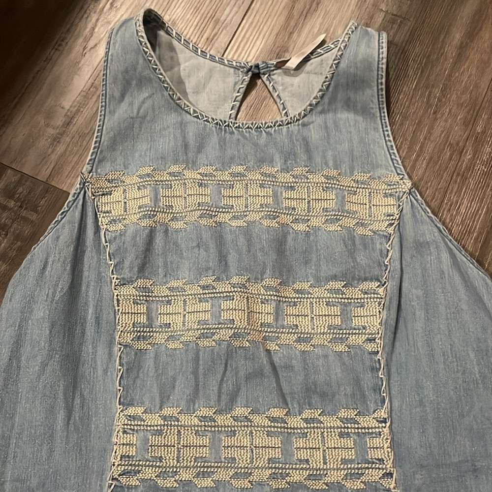 Free People Aztec chambray festival dress medium - Picture 5 of 10